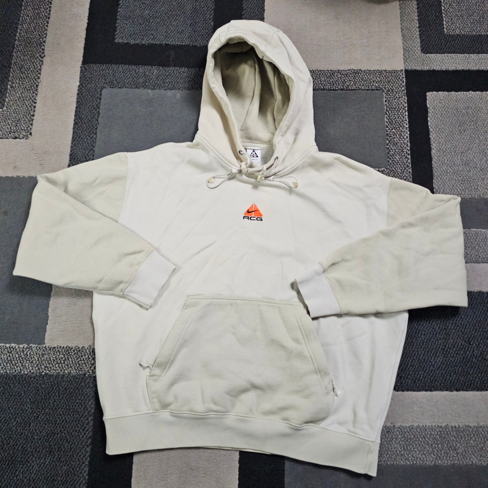 Nike ACG Hoodie Mens L Off White Therma-FIT DH3087-072 Excellent